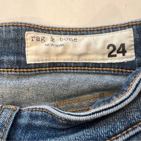 RAG & BONE Jeans Cate Step Hem Mid Rise Ankle Skinny in Hampton Size 24 - Picture 11 of 15